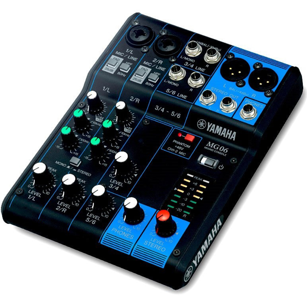 Yamaha MG06 6-Channel Analogue Mixer - Image 1
